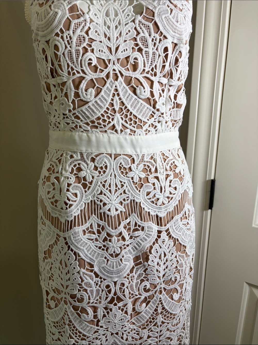 Saylor Marcella Flapper Dress White - Picture 6 of 16